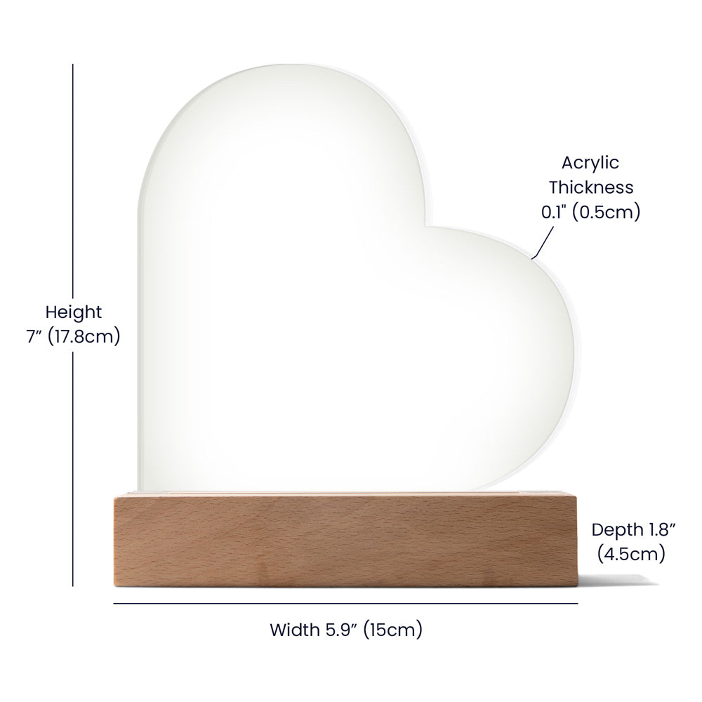 Light This When You Want A BJ - LED Heart Shaped Acrylic Plaque